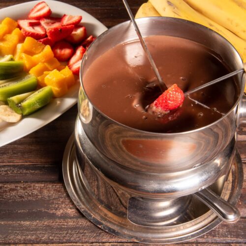 Swiss chocolate fondue
