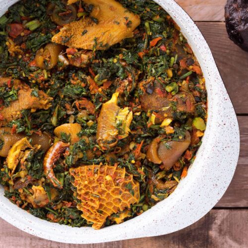 Efo riro with fish