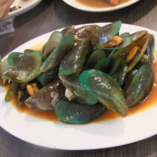 Kerang hijau saus padang