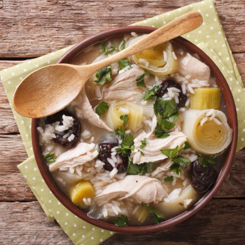 Cock-a-leekie soup