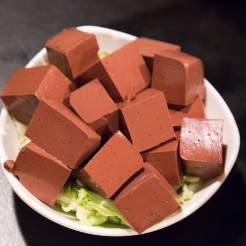 Pigs blood tofu