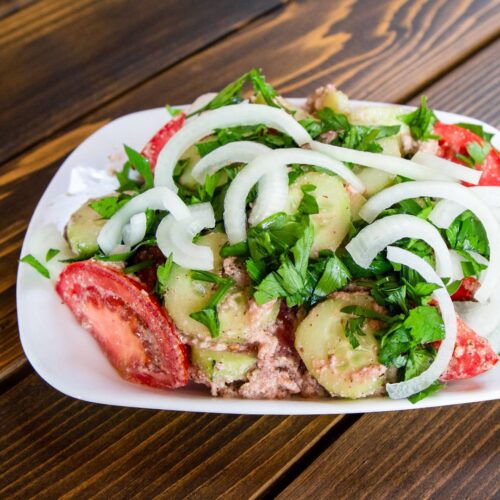 Tomato cucumber salad